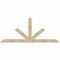 Ekena Millwork Saratoga Rough Sawn Timber Gable Bracket, Douglas Fir, 108"W x 45"H x 2"D x 6"F, 10/12 Pitch GBW108X45X0206SAR00RDF - alternate 1